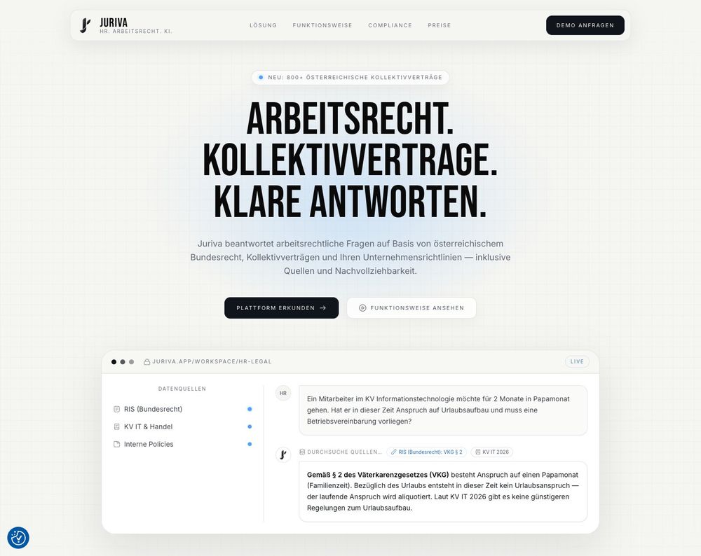 Juriva website